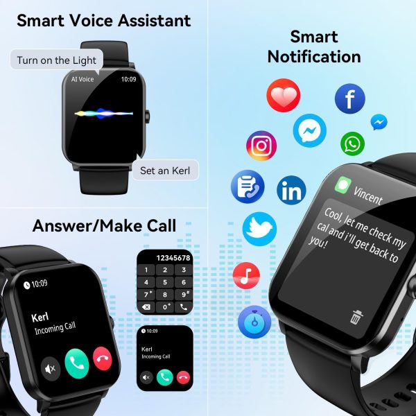 Smart Watch, 1.85" Smartwatch for Men Women (Answer/Make Call) - Image 2