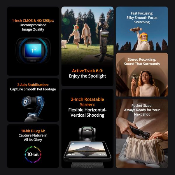 DJI Osmo Pocket 3, Vlogging Camera with 1'' CMOS & 4K/120fps Video - Image 4